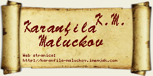 Karanfila Maluckov vizit kartica